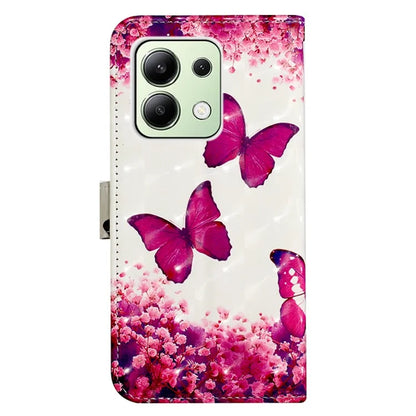 YB Pattern Printing Leather Series-2 For Xiaomi Redmi Note 13 4G Leather Case Anti-Drop Phone Cover