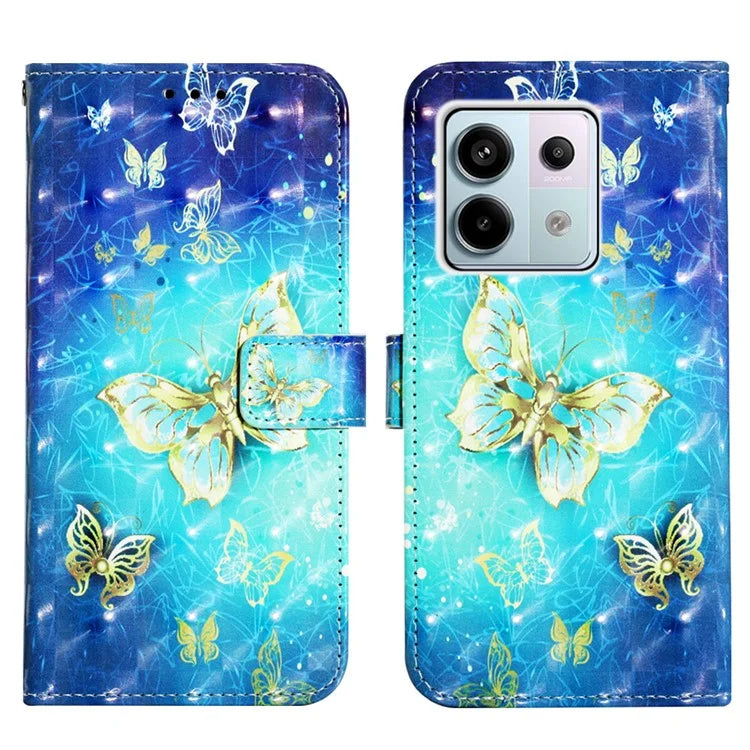 YB Pattern Printing Leather Series-2 For Xiaomi Redmi Note 13 Pro 5G / Poco X6 5G Phone Case Stand Leather Cover