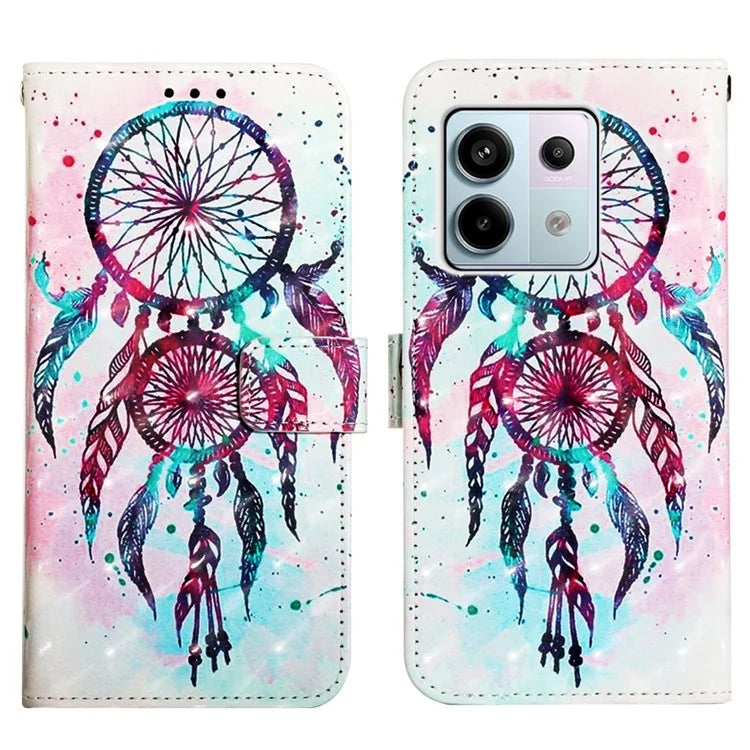YB Pattern Printing Leather Series-2 For Xiaomi Redmi Note 13 Pro 5G / Poco X6 5G Phone Case Stand Leather Cover