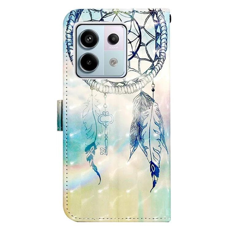 YB Pattern Printing Leather Series-2 For Xiaomi Redmi Note 13 Pro 5G / Poco X6 5G Phone Case Stand Leather Cover