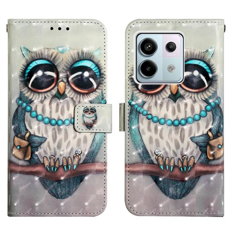 YB Pattern Printing Leather Series-2 For Xiaomi Redmi Note 13 Pro 5G / Poco X6 5G Phone Case Stand Leather Cover