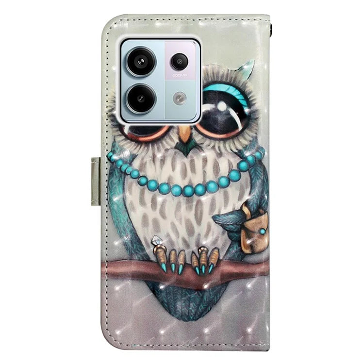YB Pattern Printing Leather Series-2 For Xiaomi Redmi Note 13 Pro 5G / Poco X6 5G Phone Case Stand Leather Cover