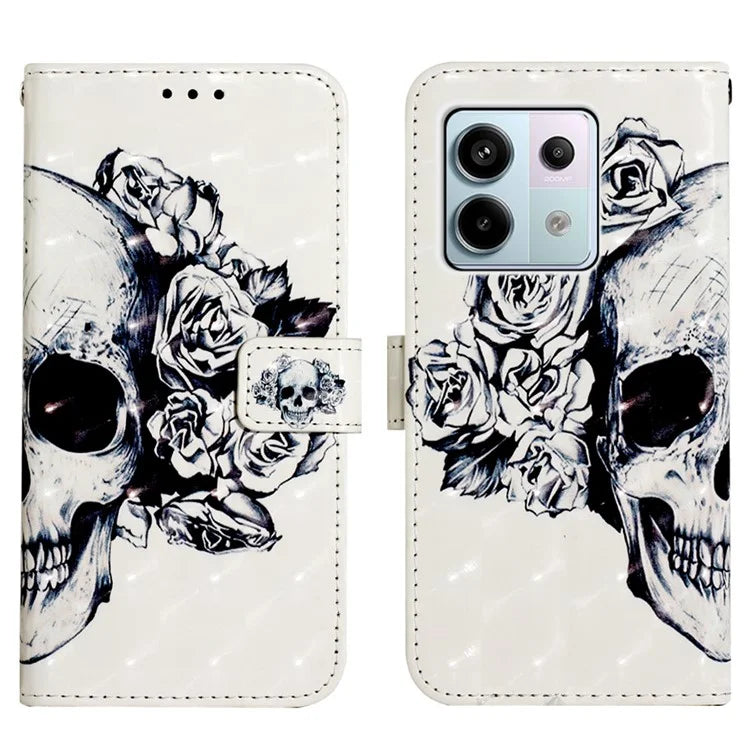 YB Pattern Printing Leather Series-2 For Xiaomi Redmi Note 13 Pro 5G / Poco X6 5G Phone Case Stand Leather Cover