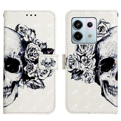 YB Pattern Printing Leather Series-2 For Xiaomi Redmi Note 13 Pro 5G / Poco X6 5G Phone Case Stand Leather Cover