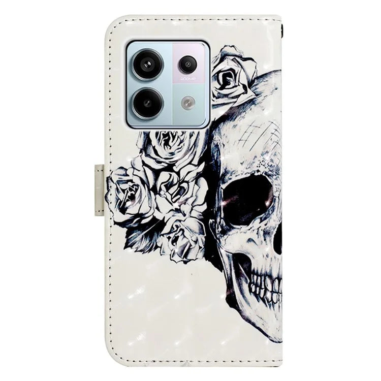 YB Pattern Printing Leather Series-2 For Xiaomi Redmi Note 13 Pro 5G / Poco X6 5G Phone Case Stand Leather Cover