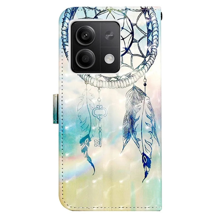 YB Pattern Printing Leather Series-2 For Xiaomi Redmi Note 13 5G (Global) Phone Case Leather Wallet Cover