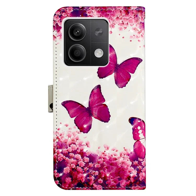 YB Pattern Printing Leather Series-2 For Xiaomi Redmi Note 13 5G (Global) Phone Case Leather Wallet Cover