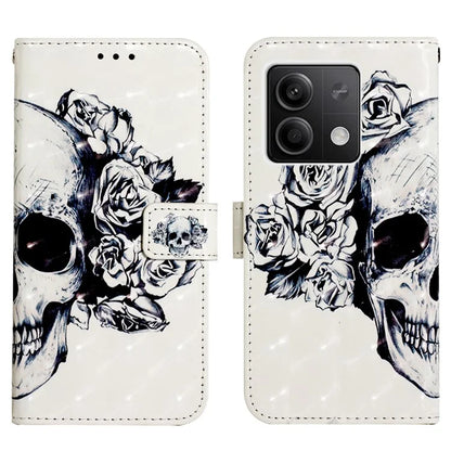YB Pattern Printing Leather Series-2 For Xiaomi Redmi Note 13 5G (Global) Phone Case Leather Wallet Cover