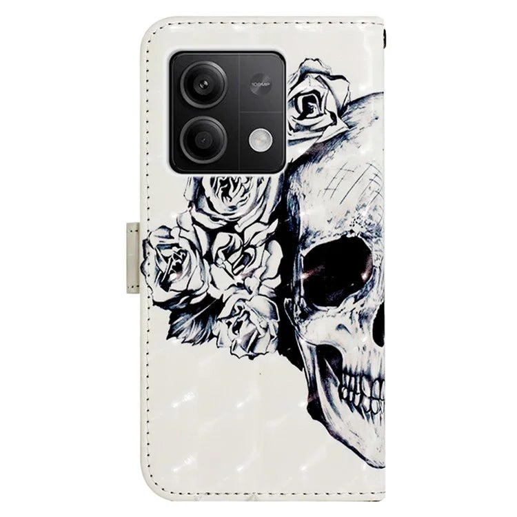 YB Pattern Printing Leather Series-2 For Xiaomi Redmi Note 13 5G (Global) Phone Case Leather Wallet Cover