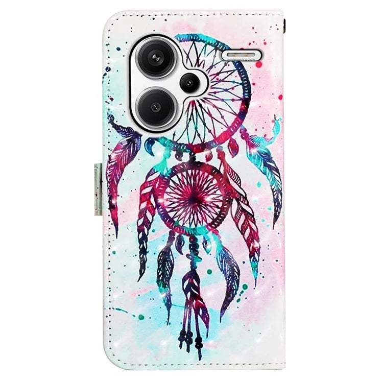 YB Pattern Printing Leather Series-2 For Xiaomi Redmi Note 13 Pro+ 5G Wallet Phone Case Leather Flip Cover