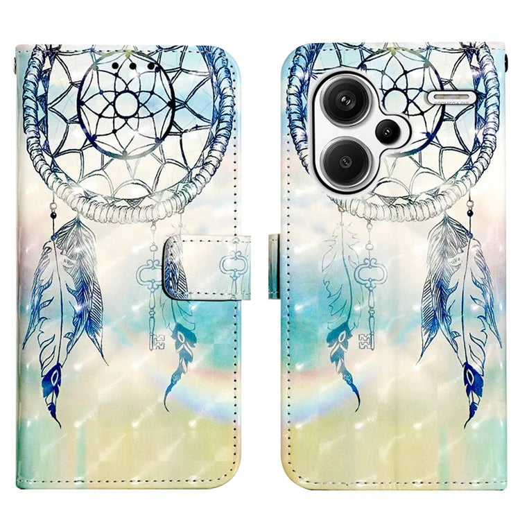 YB Pattern Printing Leather Series-2 For Xiaomi Redmi Note 13 Pro+ 5G Wallet Phone Case Leather Flip Cover