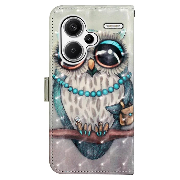 YB Pattern Printing Leather Series-2 For Xiaomi Redmi Note 13 Pro+ 5G Wallet Phone Case Leather Flip Cover