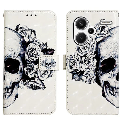 YB Pattern Printing Leather Series-2 For Xiaomi Redmi Note 13 Pro+ 5G Wallet Phone Case Leather Flip Cover