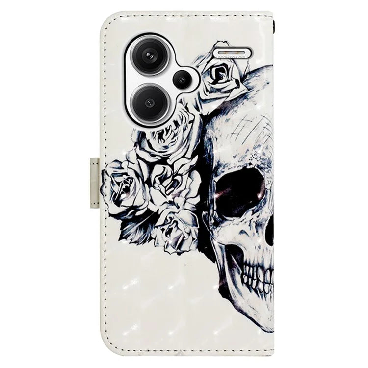 YB Pattern Printing Leather Series-2 For Xiaomi Redmi Note 13 Pro+ 5G Wallet Phone Case Leather Flip Cover