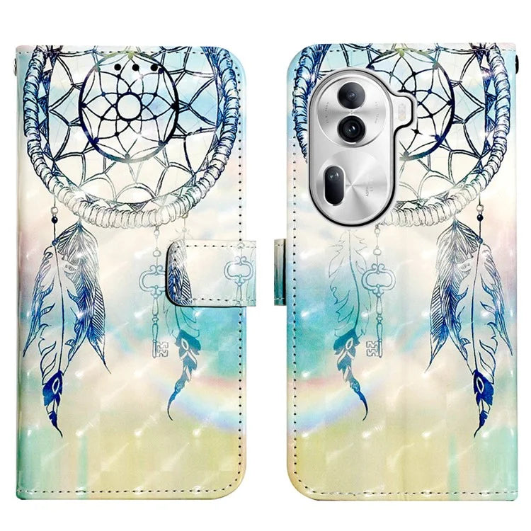 YB Pattern Printing Leather Series-2 For Oppo Reno11 Pro 5G (Global) Protective Case Leather Phone Shell