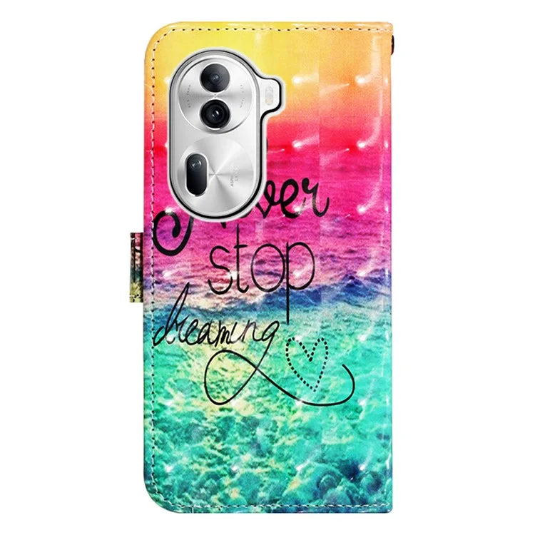 YB Pattern Printing Leather Series-2 For Oppo Reno11 Pro 5G (Global) Protective Case Leather Phone Shell