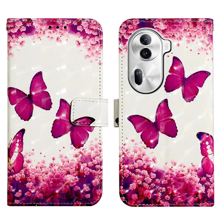 YB Pattern Printing Leather Series-2 For Oppo Reno11 Pro 5G (Global) Protective Case Leather Phone Shell