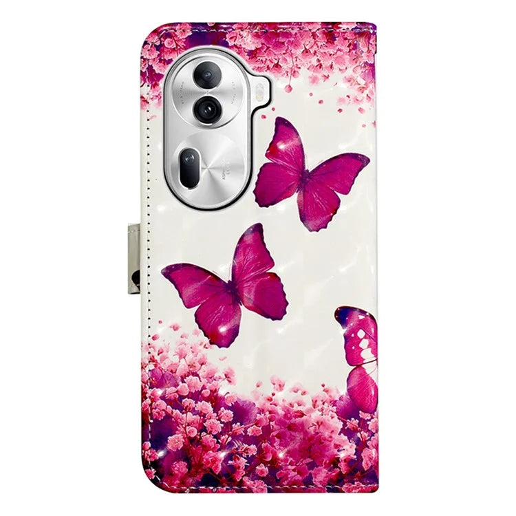 YB Pattern Printing Leather Series-2 For Oppo Reno11 Pro 5G (Global) Protective Case Leather Phone Shell