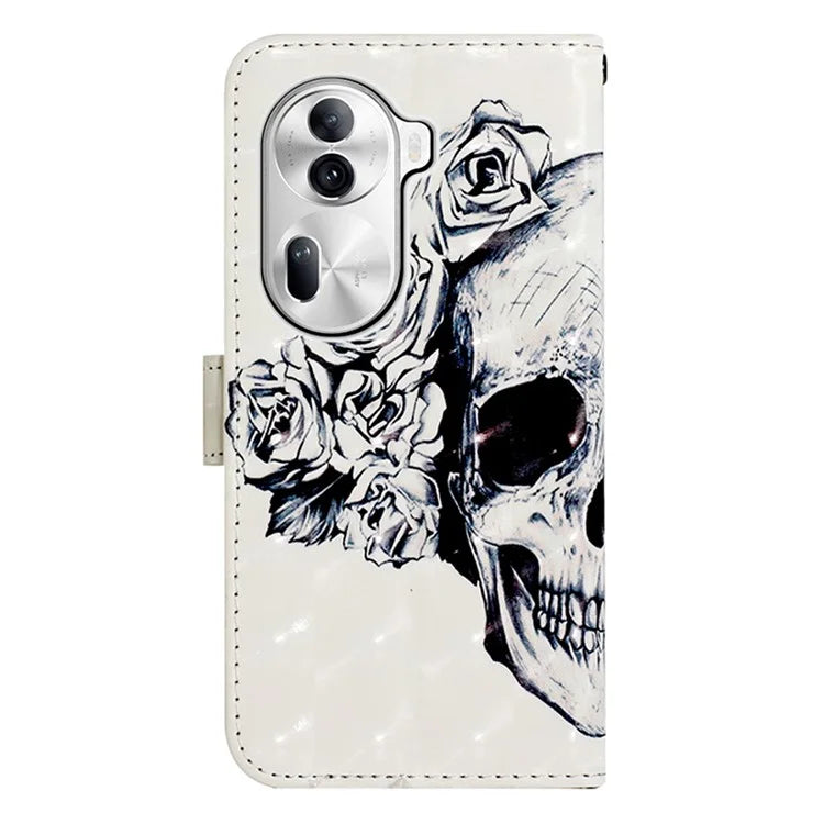 YB Pattern Printing Leather Series-2 For Oppo Reno11 Pro 5G (Global) Protective Case Leather Phone Shell