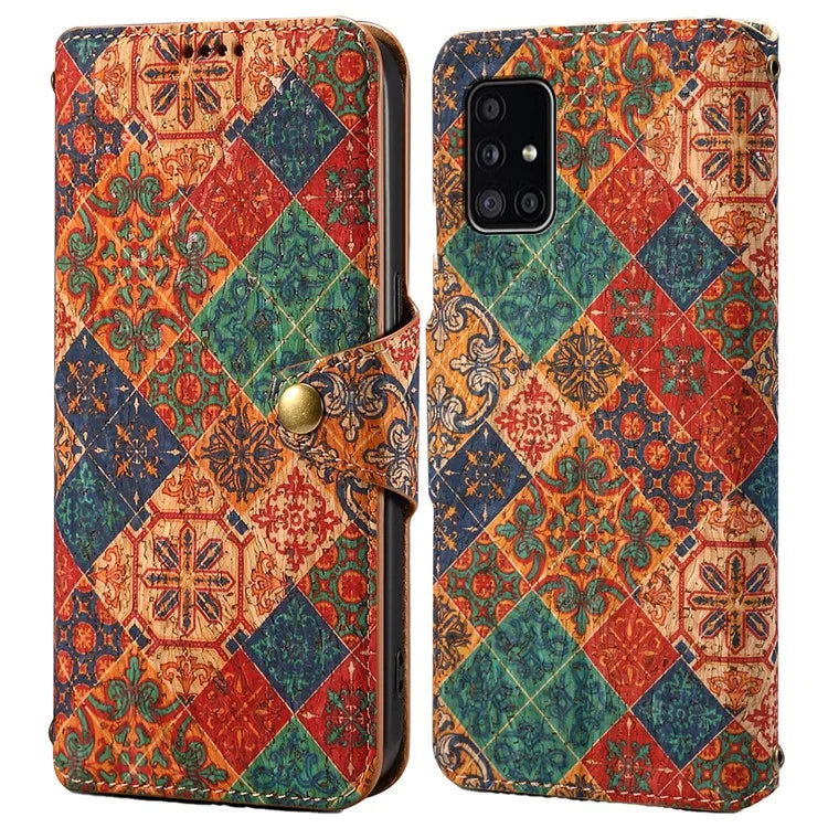 For Samsung Galaxy A51 4G SM-A515 Case Floral Pattern PU Leather Wallet Phone Cover