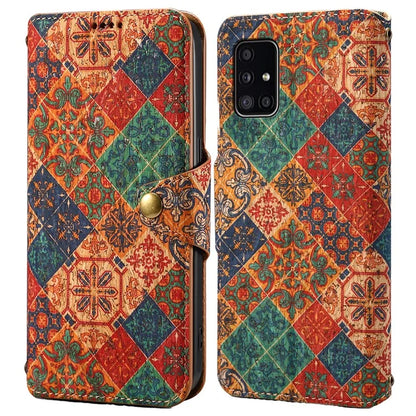For Samsung Galaxy A51 4G SM-A515 Case Floral Pattern PU Leather Wallet Phone Cover