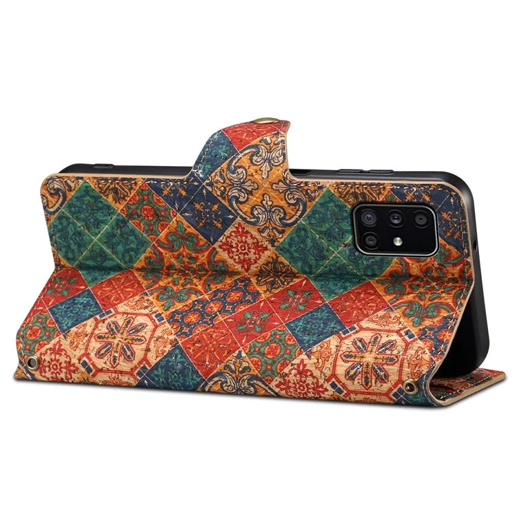 For Samsung Galaxy A51 4G SM-A515 Case Floral Pattern PU Leather Wallet Phone Cover