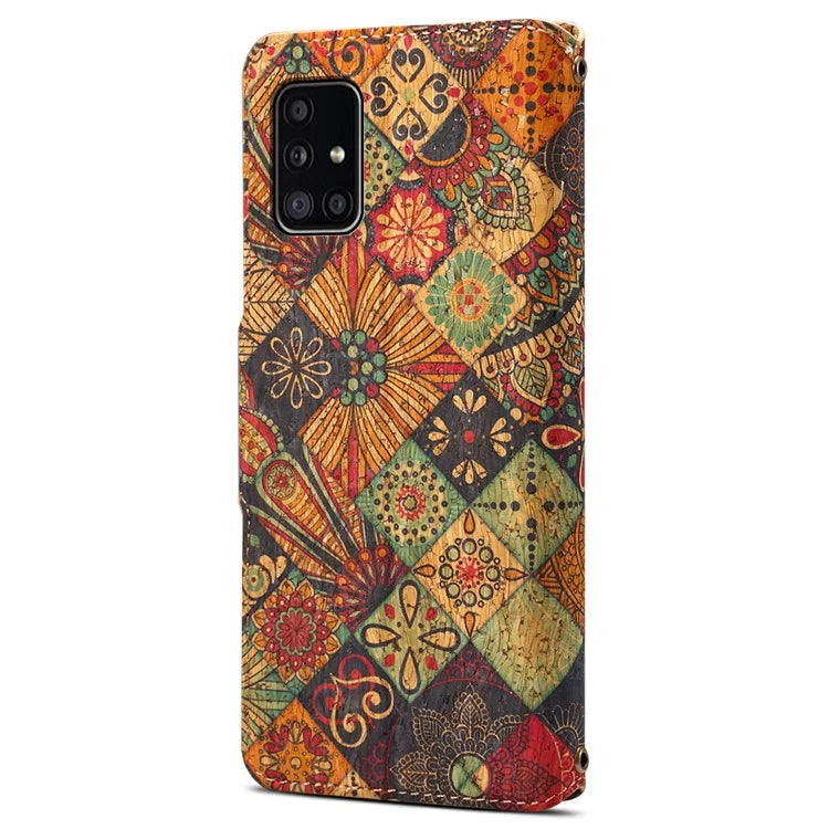 For Samsung Galaxy A51 4G SM-A515 Case Floral Pattern PU Leather Wallet Phone Cover