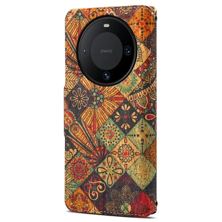 For Huawei Mate 60 Case Floral Printing Leather Phone Case with Wallet