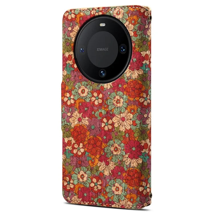 For Huawei Mate 60 Case Floral Printing Leather Phone Case with Wallet