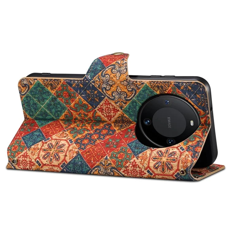 For Huawei Mate 60 Case Floral Printing Leather Phone Case with Wallet