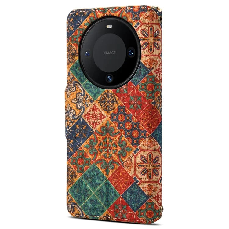 For Huawei Mate 60 Case Floral Printing Leather Phone Case with Wallet