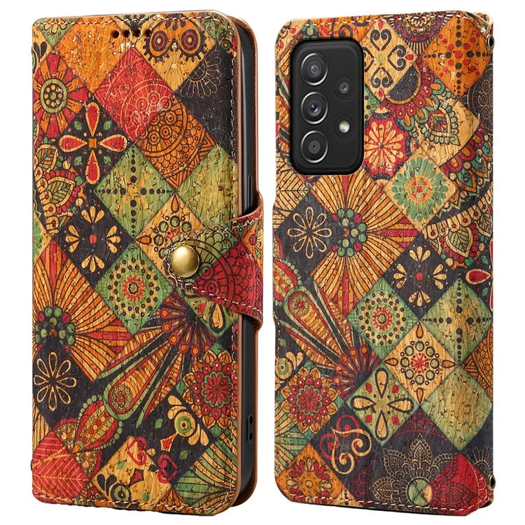 For Samsung Galaxy A52 4G / 5G / A52s 5G Case PU Leather Stand Flower Phone Cover
