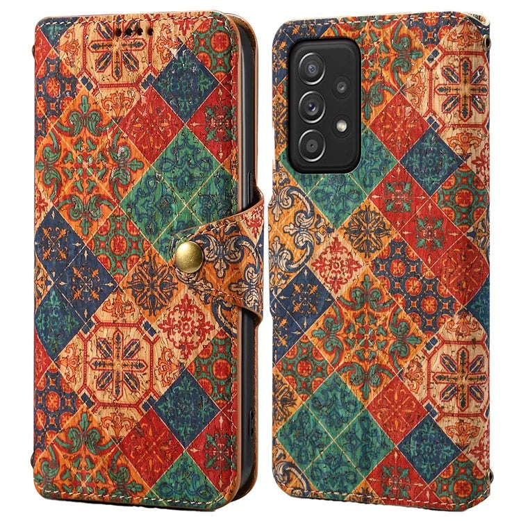 For Samsung Galaxy A52 4G / 5G / A52s 5G Case PU Leather Stand Flower Phone Cover