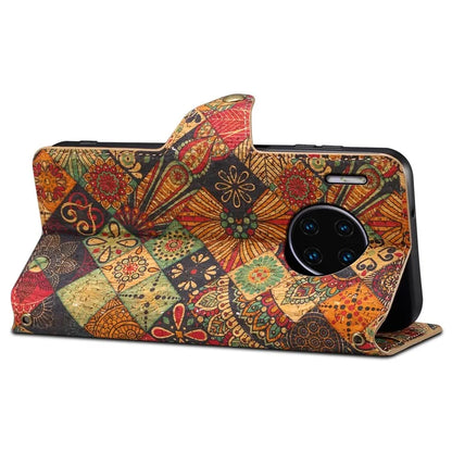For Huawei Mate 30 Pro 4G / 5G Case Floral Pattern Folding Stand Leather Phone Cover