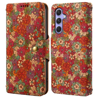 For Samsung Galaxy A54 5G Case Floral Pattern Flip Folio PU Leather Wallet Phone Cover