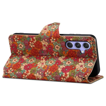 For Samsung Galaxy A54 5G Case Floral Pattern Flip Folio PU Leather Wallet Phone Cover