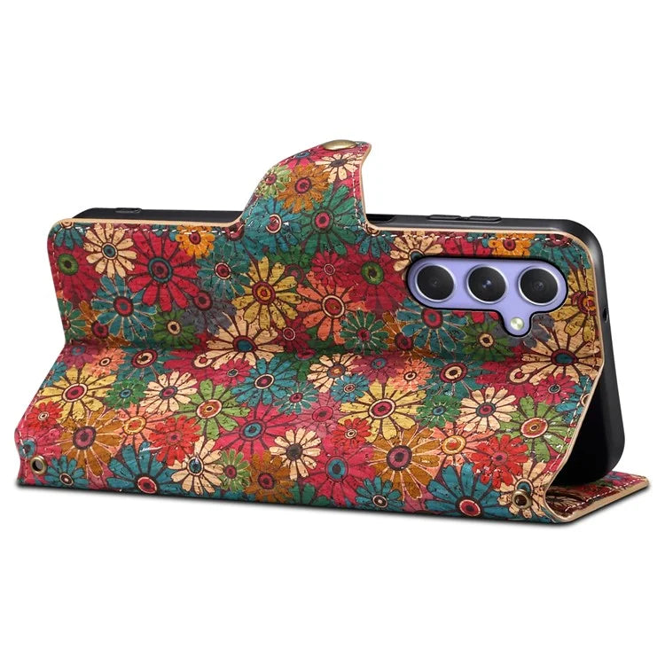 For Samsung Galaxy A54 5G Case Floral Pattern Flip Folio PU Leather Wallet Phone Cover
