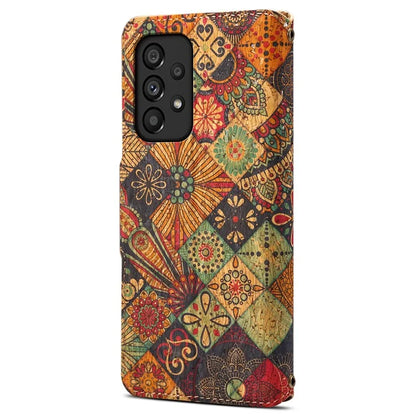 For Samsung Galaxy A53 5G Case PU Leather Stand Flower Blossom Phone Cover