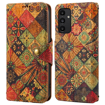 For Samsung Galaxy A13 5G Flower Phone Case Folding Stand Leather Phone Cover
