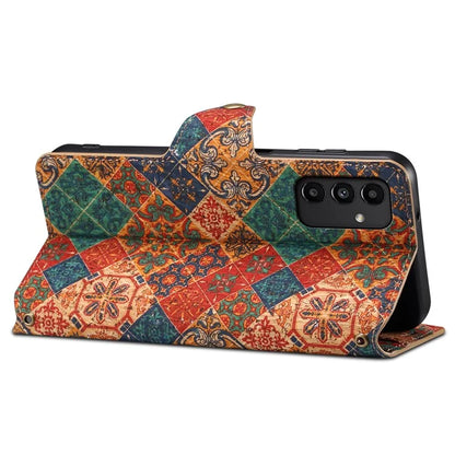 For Samsung Galaxy A13 5G Flower Phone Case Folding Stand Leather Phone Cover