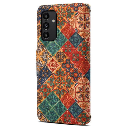 For Samsung Galaxy A13 5G Flower Phone Case Folding Stand Leather Phone Cover