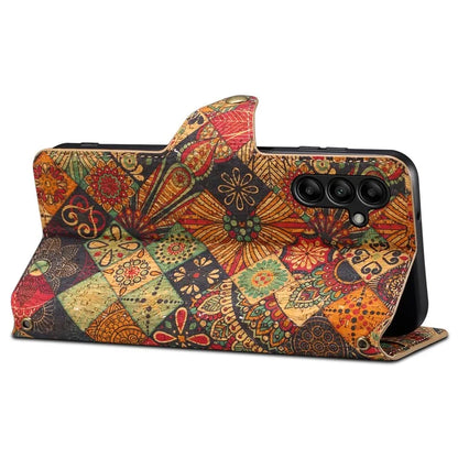For Samsung Galaxy A05s 4G Case with Card Holder PU Leather Floral Protective Phone Cover