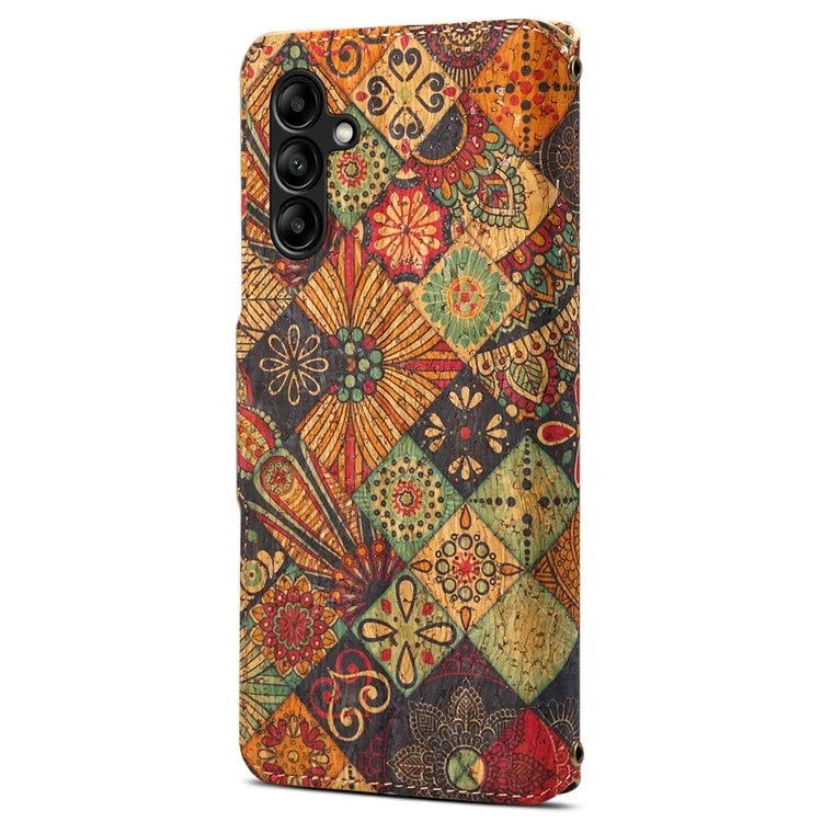 For Samsung Galaxy A05s 4G Case with Card Holder PU Leather Floral Protective Phone Cover