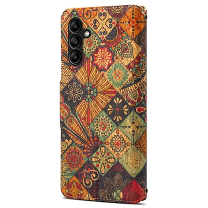 For Samsung Galaxy A05s 4G Case with Card Holder PU Leather Floral Protective Phone Cover