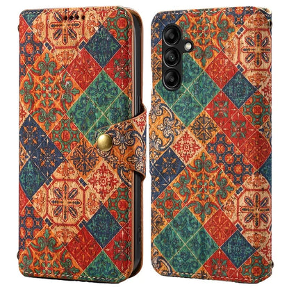 For Samsung Galaxy A05s 4G Case with Card Holder PU Leather Floral Protective Phone Cover
