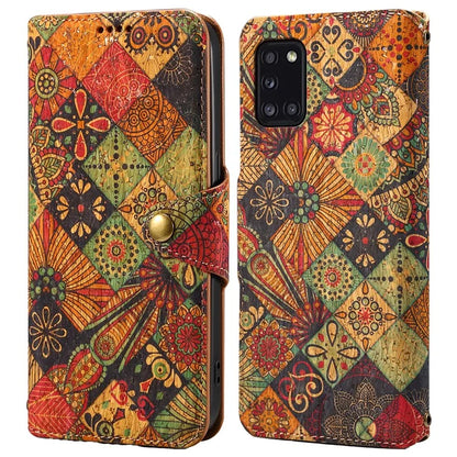 For Samsung Galaxy A31 Case Flower Pattern Folio PU Leather Dropproof Phone Cover