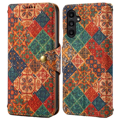 For Samsung Galaxy A14 5G Case Floral Design Leather Wallet Phone Case with Stand