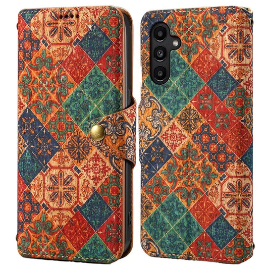For Samsung Galaxy A14 5G Case Floral Design Leather Wallet Phone Case with Stand