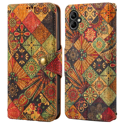 For Samsung Galaxy A05 4G Phone Case Floral Printing Wallet Leather Cover with Stand