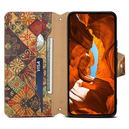 For Samsung Galaxy A05 4G Phone Case Floral Printing Wallet Leather Cover with Stand